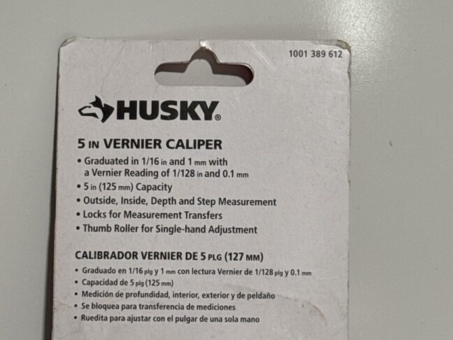 Husky 5-Inch Vernier Caliper – Precision Measuring Tool for Depth, Inside, and Outside Measurements - Image 2